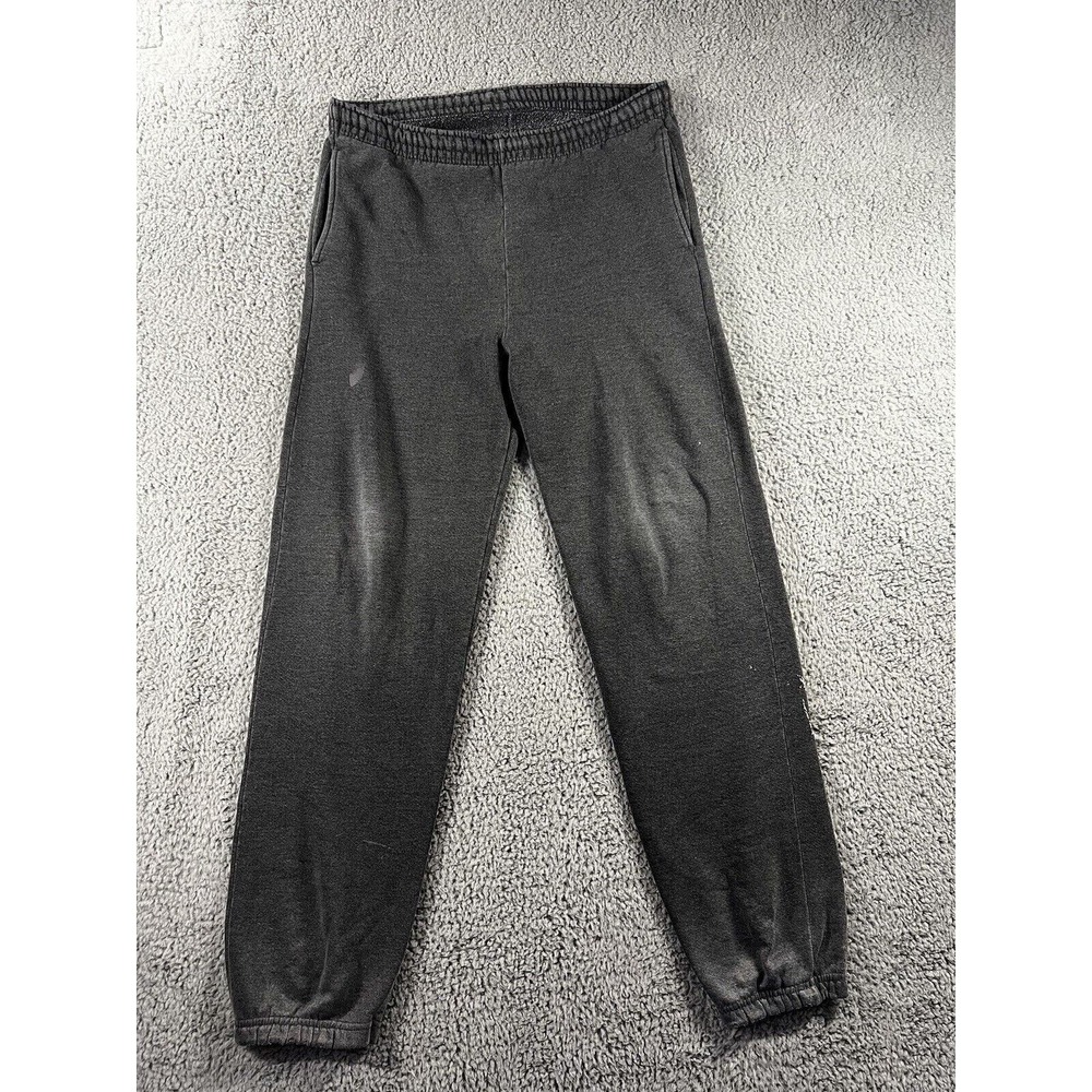Vtg Retro Sweatpants Men‎ M Gray Faded Thrashed Grunge Gorpcore Y2K 90s Sporty